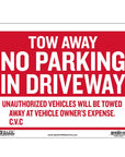 9" X 12" Tow Away Sign