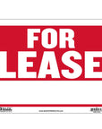 9" X 12" For Lease Sign
