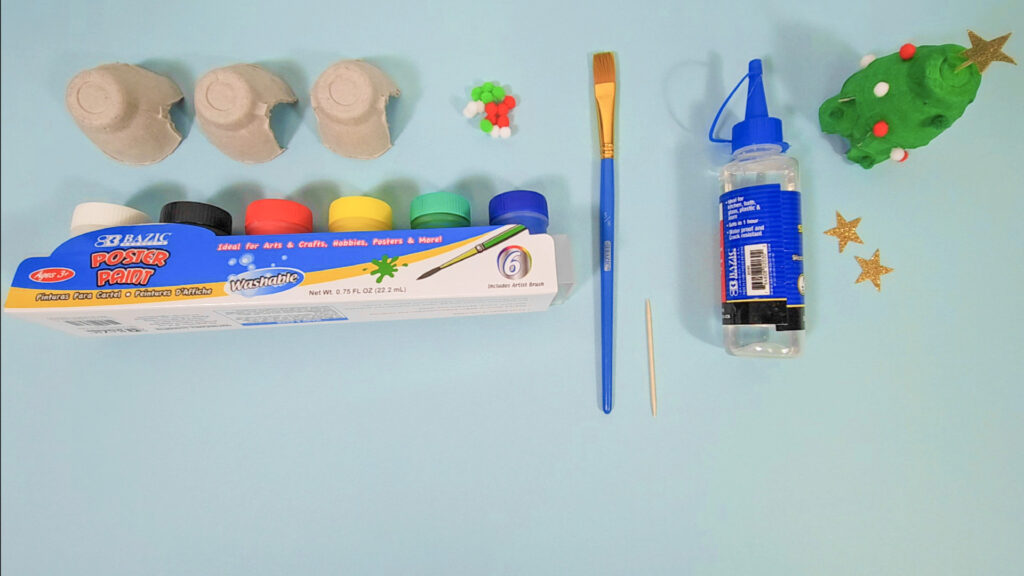 Egg Carton Christmas Tree Craft