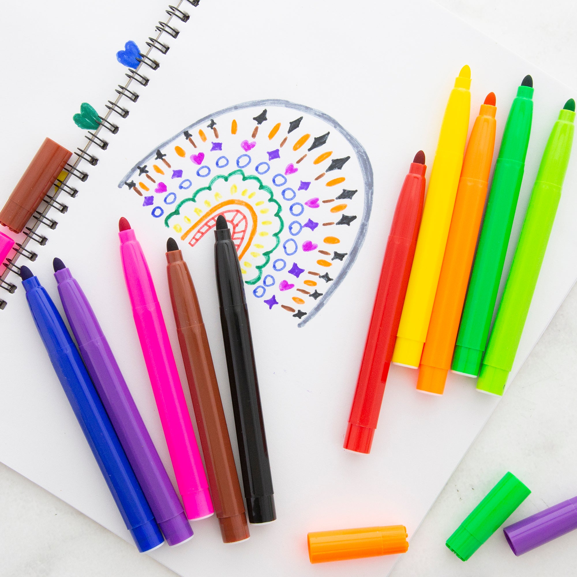 Washable Markers Broad Line Jumbo 10 Colors