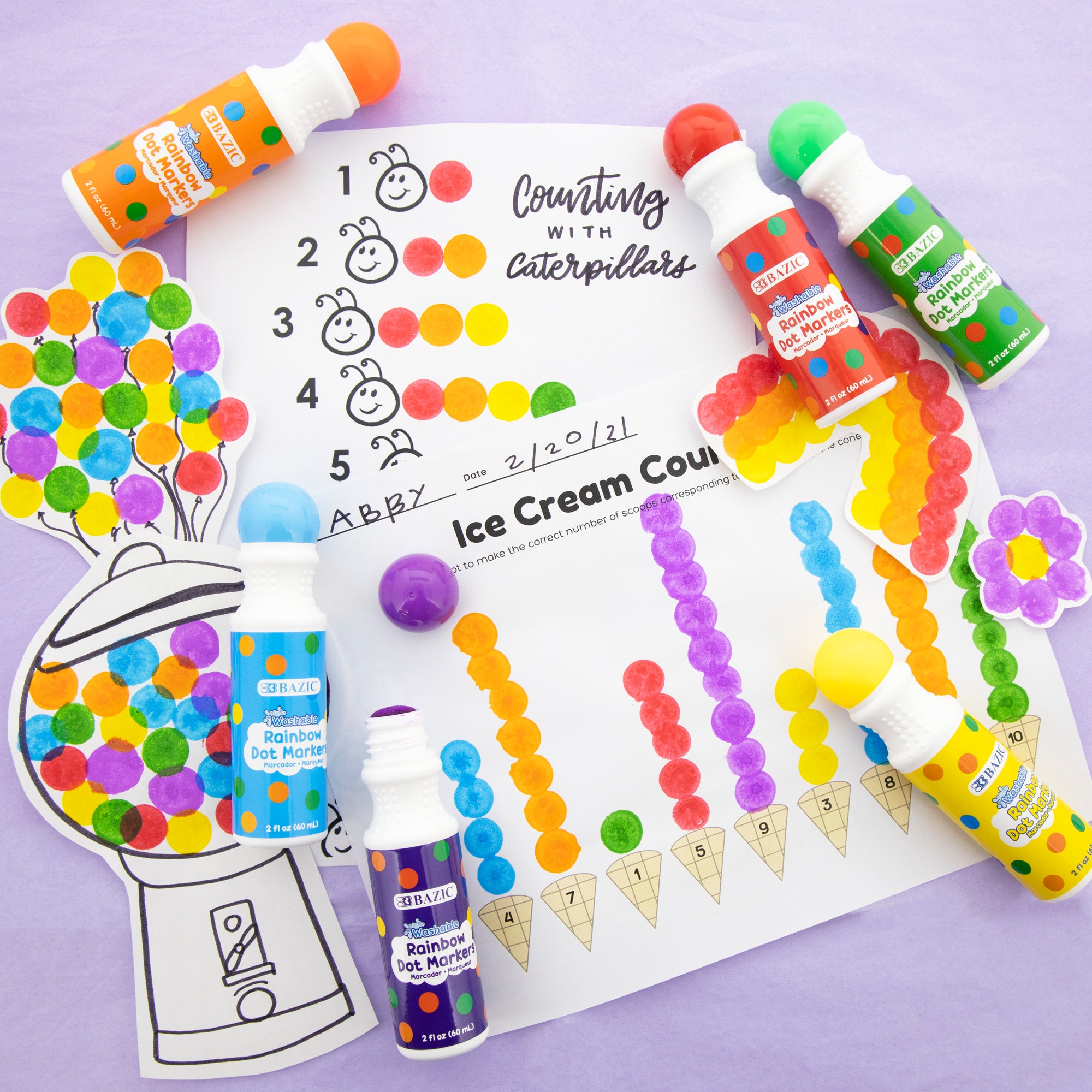 Dot Markers Washable 6 Color