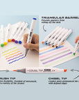 Dual Tip Alcohol-Based Markers 6 Primary Colors