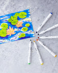 Dual Tip Alcohol-Based Markers 6 Primary Colors