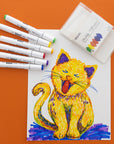 Dual Tip Alcohol-Based Markers 6 Primary Colors