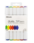 Dual Tip Alcohol-Based Markers 6 Primary Colors
