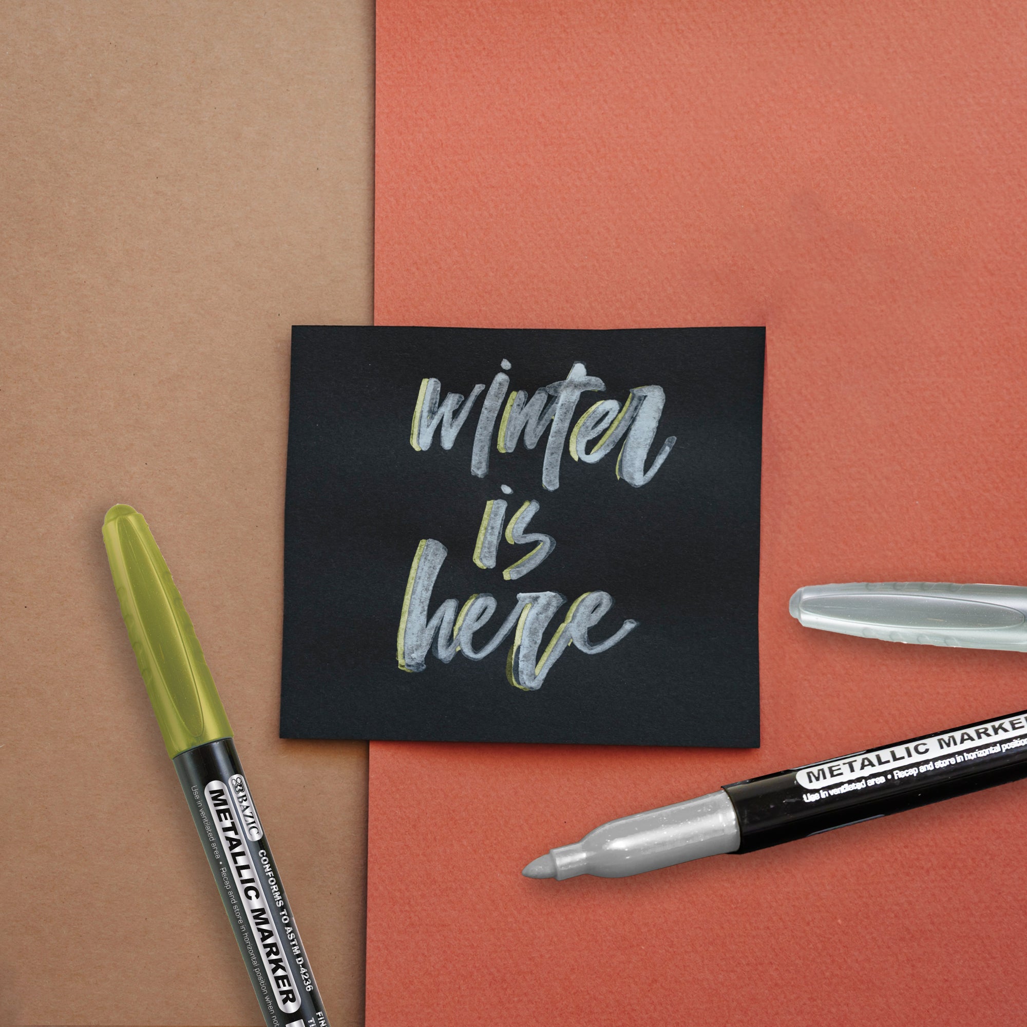 Silver &amp; Gold Metallic Markers (2/Pack)