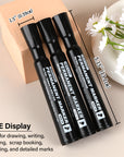 Chisel Tip Desk Style Black Permanent Marker (3/Pack)