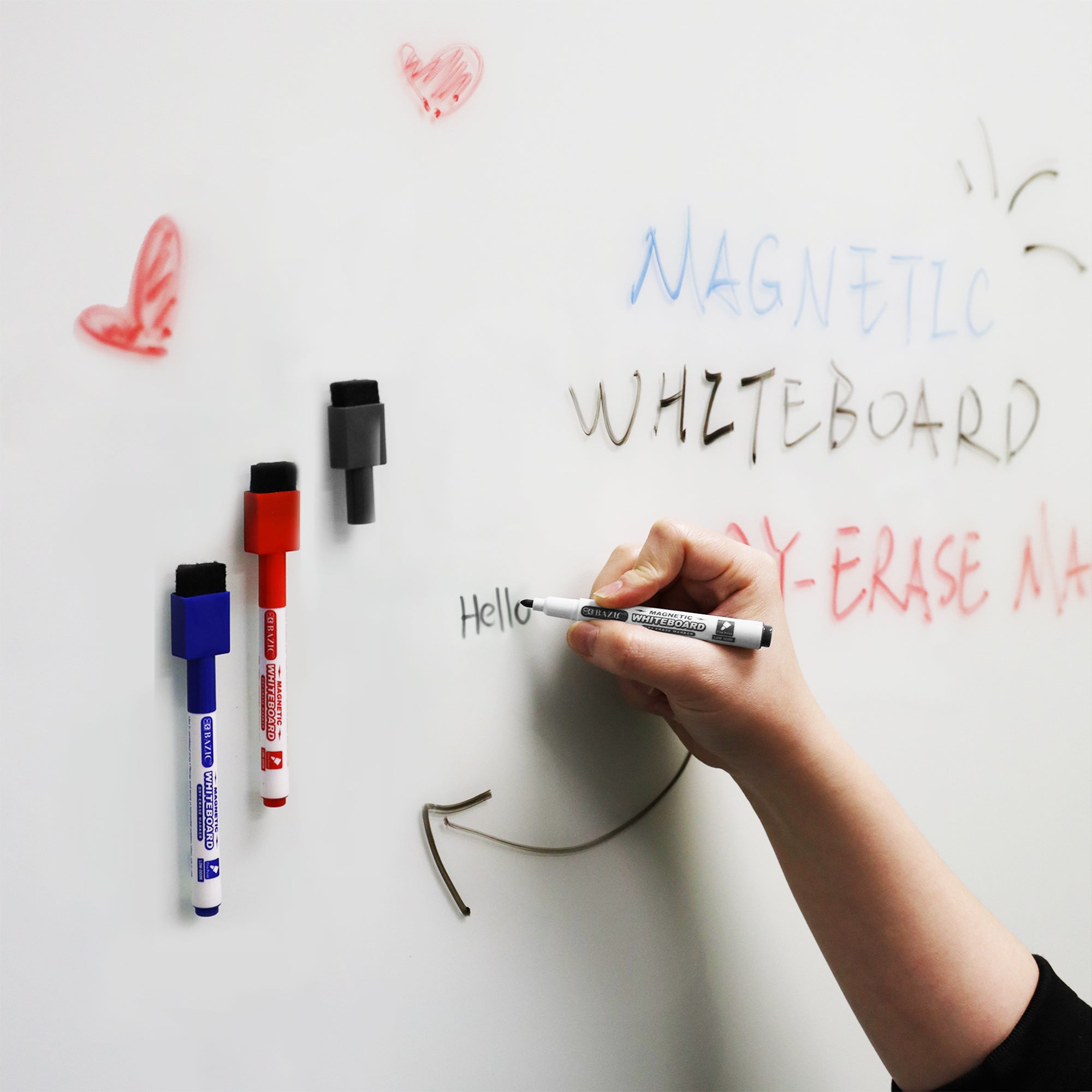 Magnetic Assorted Color Dry-Erase Markers (3/Pack)