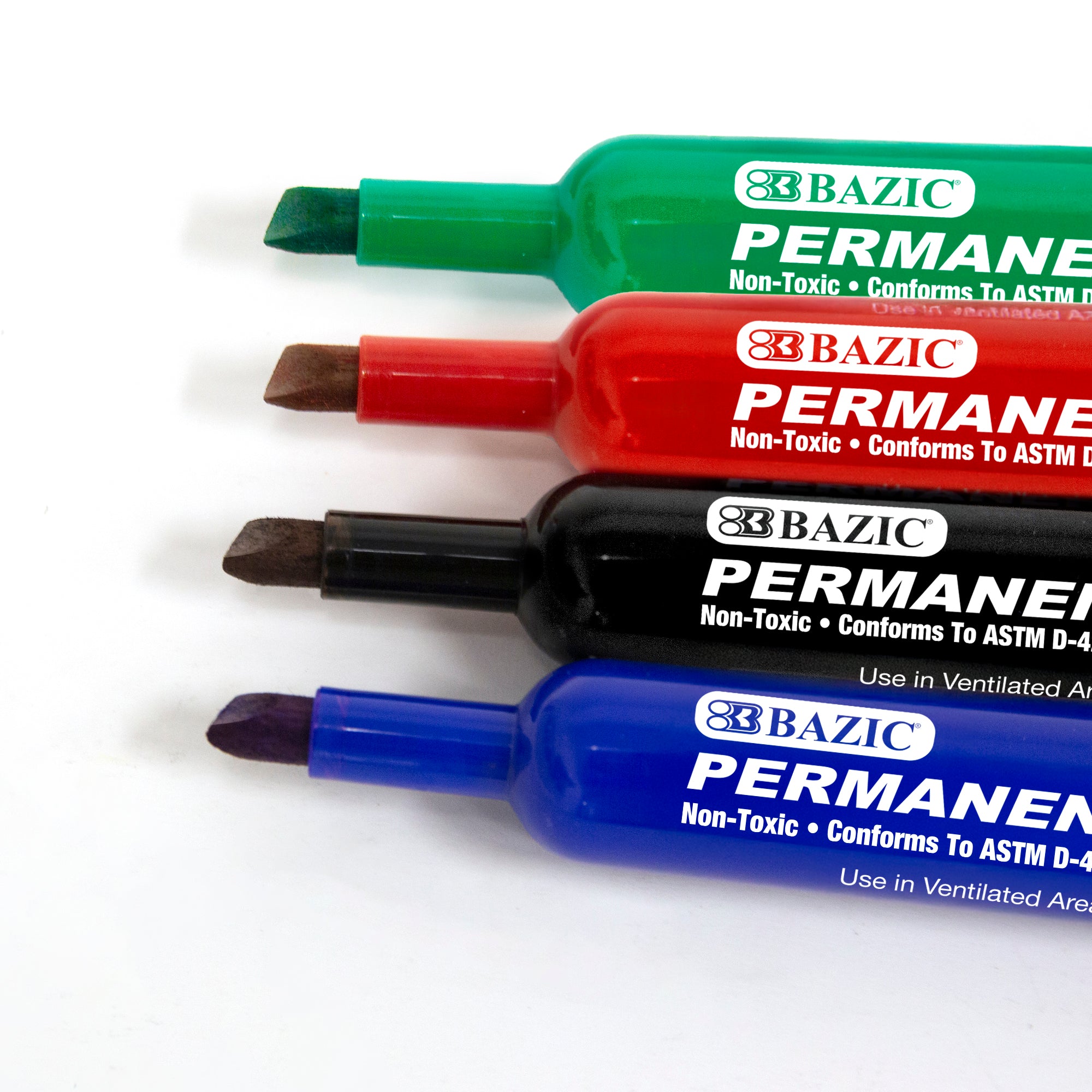 Chisel Tip Desk Style Assorted Color Permanent Marker (4/Pack)