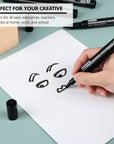 Black Colors Chisel Tip Desk Style Permanent Markers (12/Box)