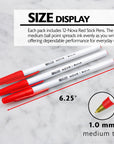 Nova (12/Pack) Red Color Stick Pen