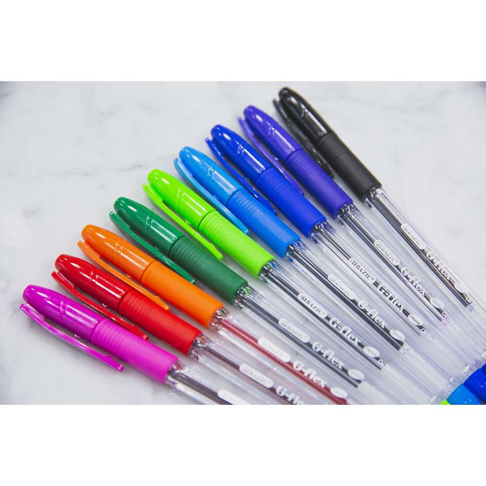 G-Flex Assorted Color Oil-Gel Ink Pen w/ Cushion Grip (4/Pack)