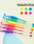 Essence Gel Pen 6 Fluorescent Color w/ Cushion Grip