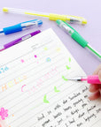 Essence Gel Pen 6 Fluorescent Color w/ Cushion Grip