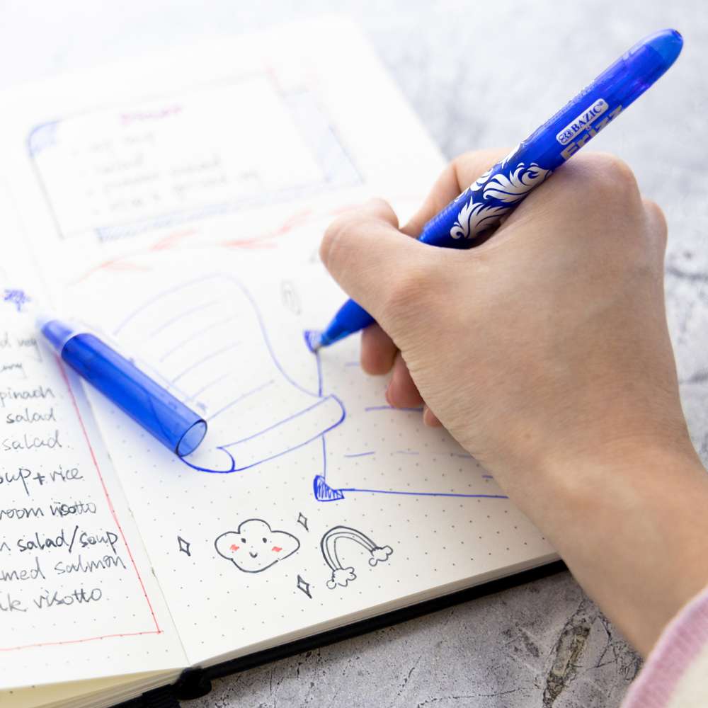 Frizz Blue Erasable Gel Pen with Grip