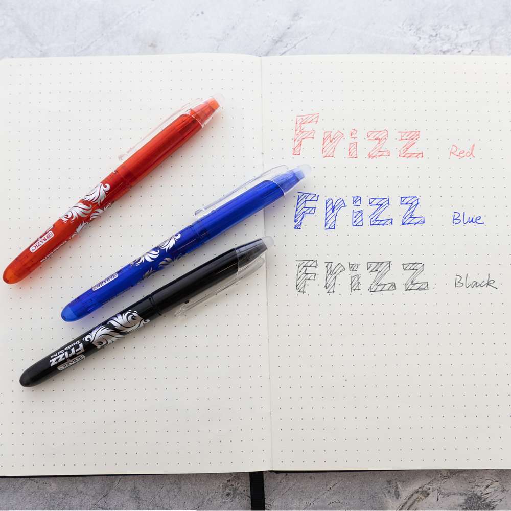 Frizz Blue Erasable Gel Pen with Grip