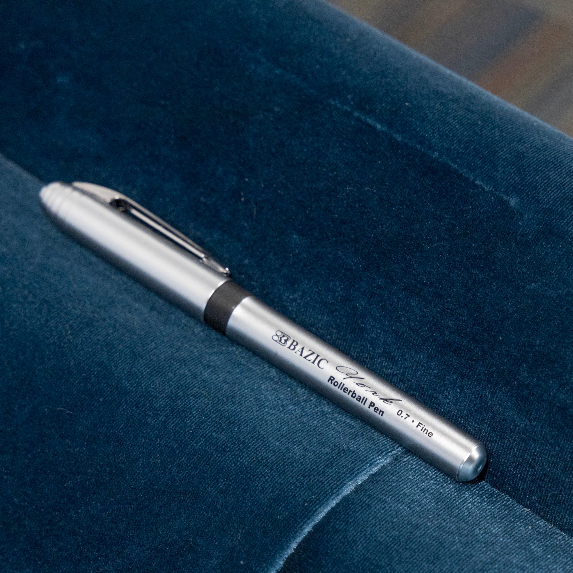 York Black Rollerball Pen w/ Grip (3/Pack)