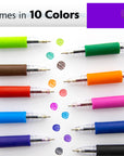 G-Flex 10 Color Oil-Gel Ink Pen w/ Cushion Grip