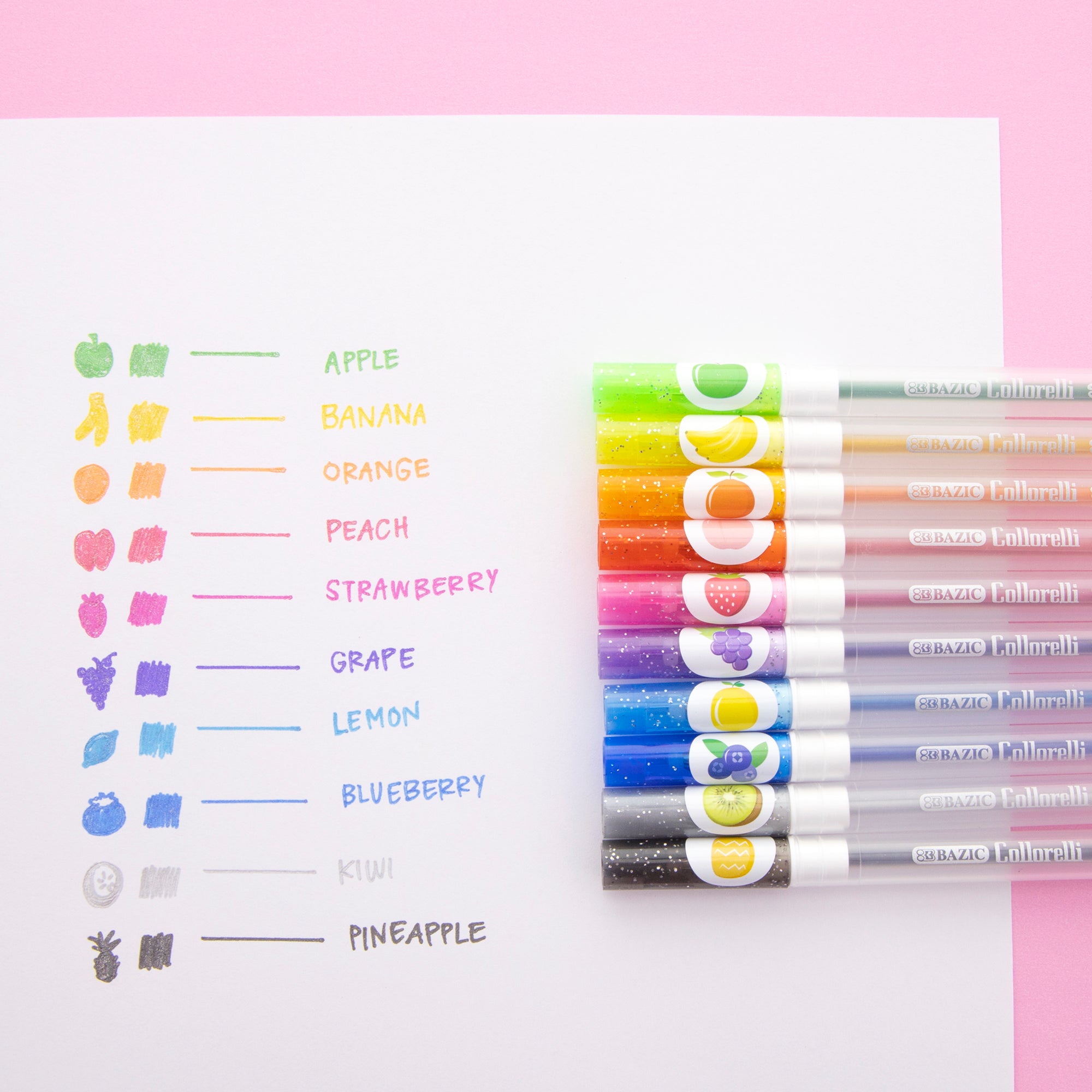 Collorelli Gel Pen 10 Scented Glitter Color