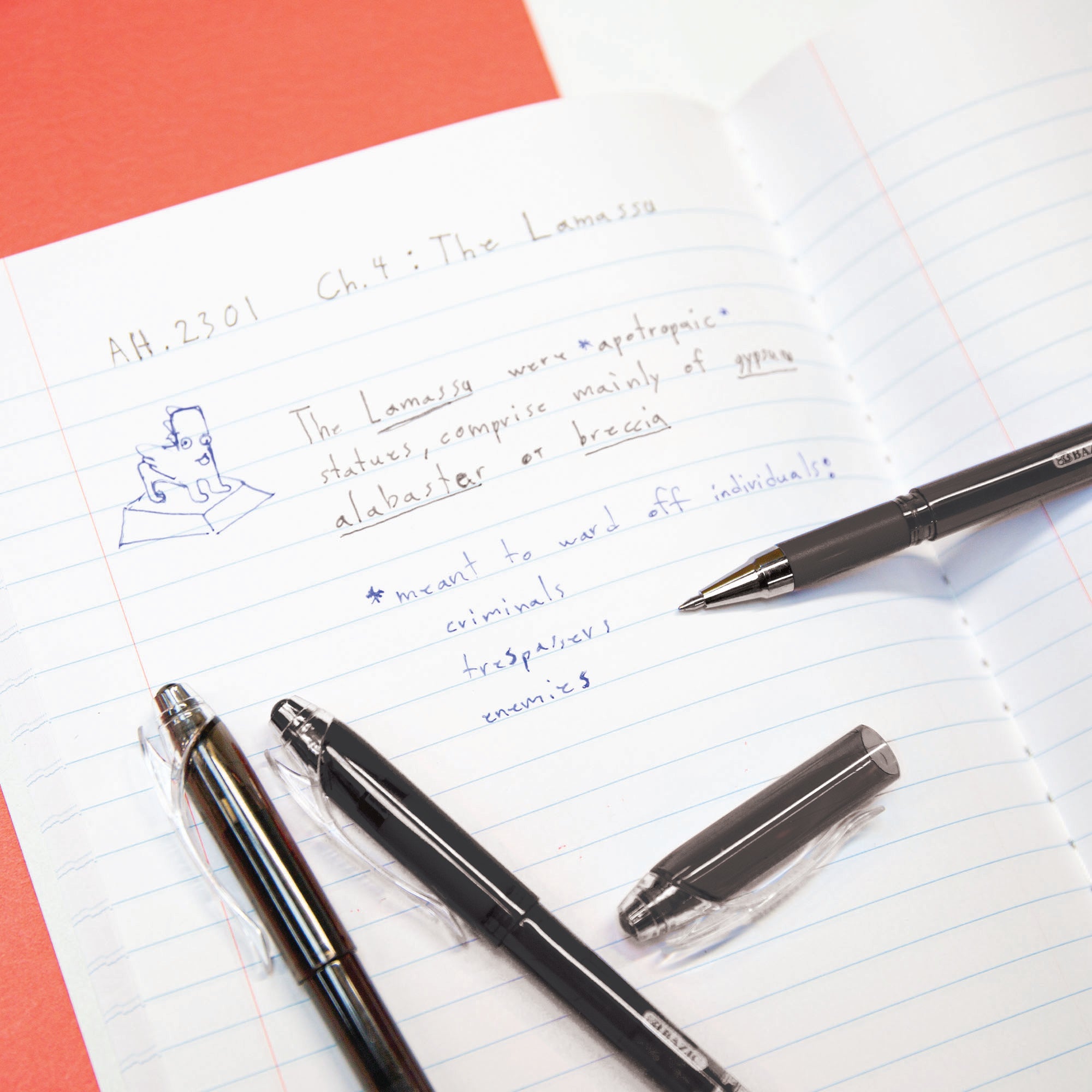 Frizz Black Erasable Gel Pen with Grip