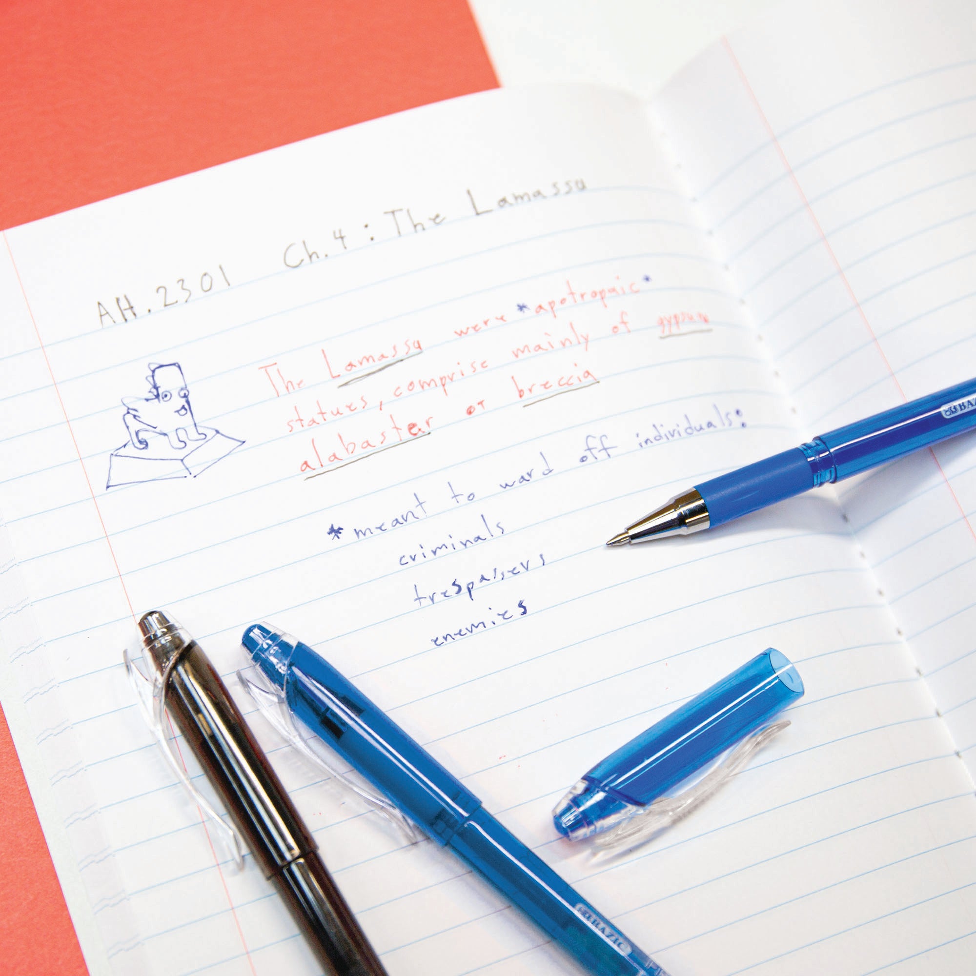 Frizz Blue Erasable Gel Pen with Grip