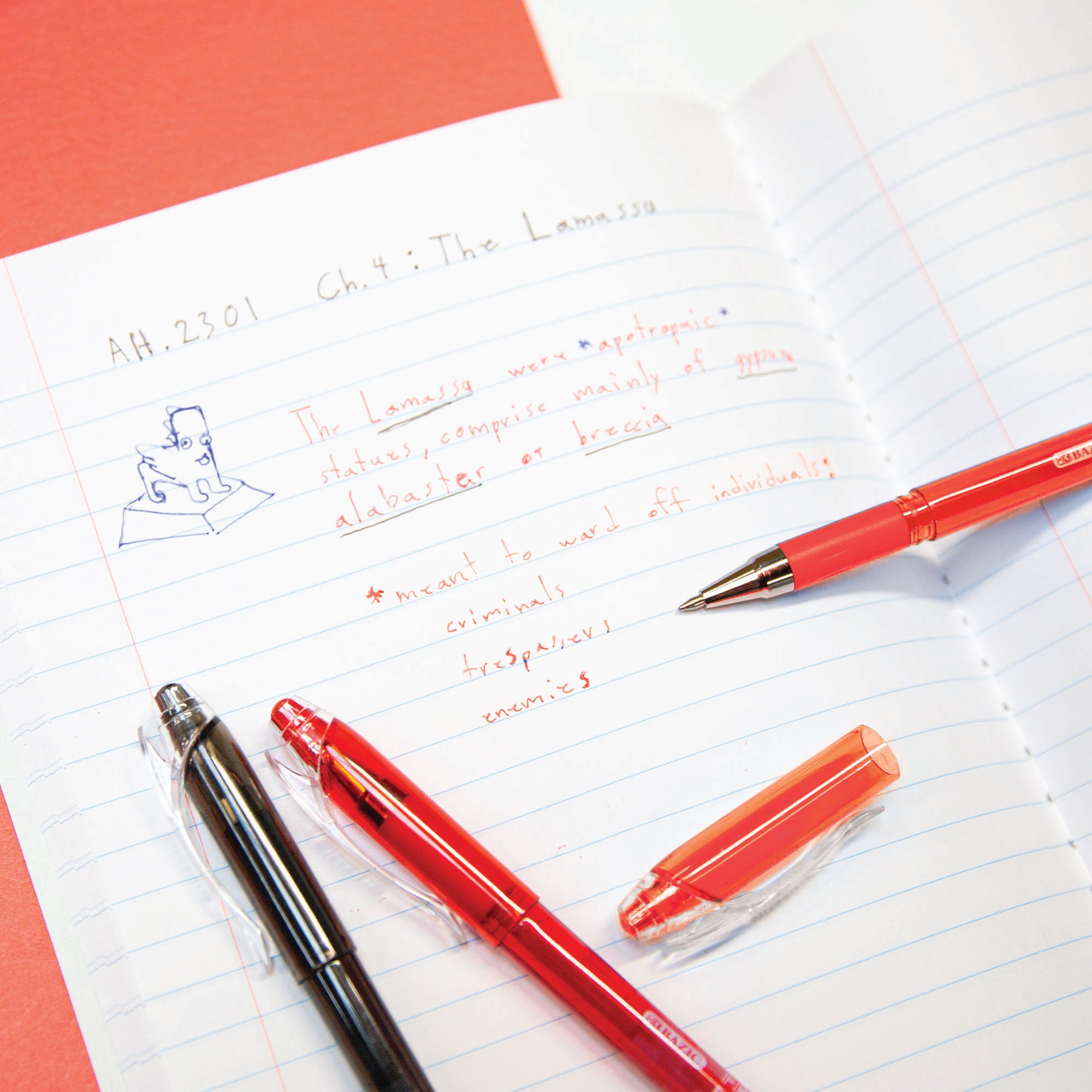 Frizz Red Erasable Gel Pen with Grip