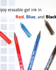 Frizz Assorted Color Erasable Gel Pen with Grip (3/Pack)