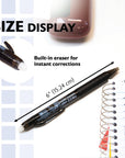 Frizz Black Erasable Gel Retractable Pen with Grip