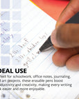 Frizz Black Erasable Gel Retractable Pen with Grip