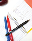 Frizz Black Erasable Gel Retractable Pen with Grip