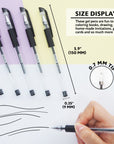 Essence Gel-Pen Black w/ Cushion Grip (6/Pack)