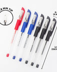 Essence Gel-Pen Asst Color w/ Cushion Grip (6/Pack)