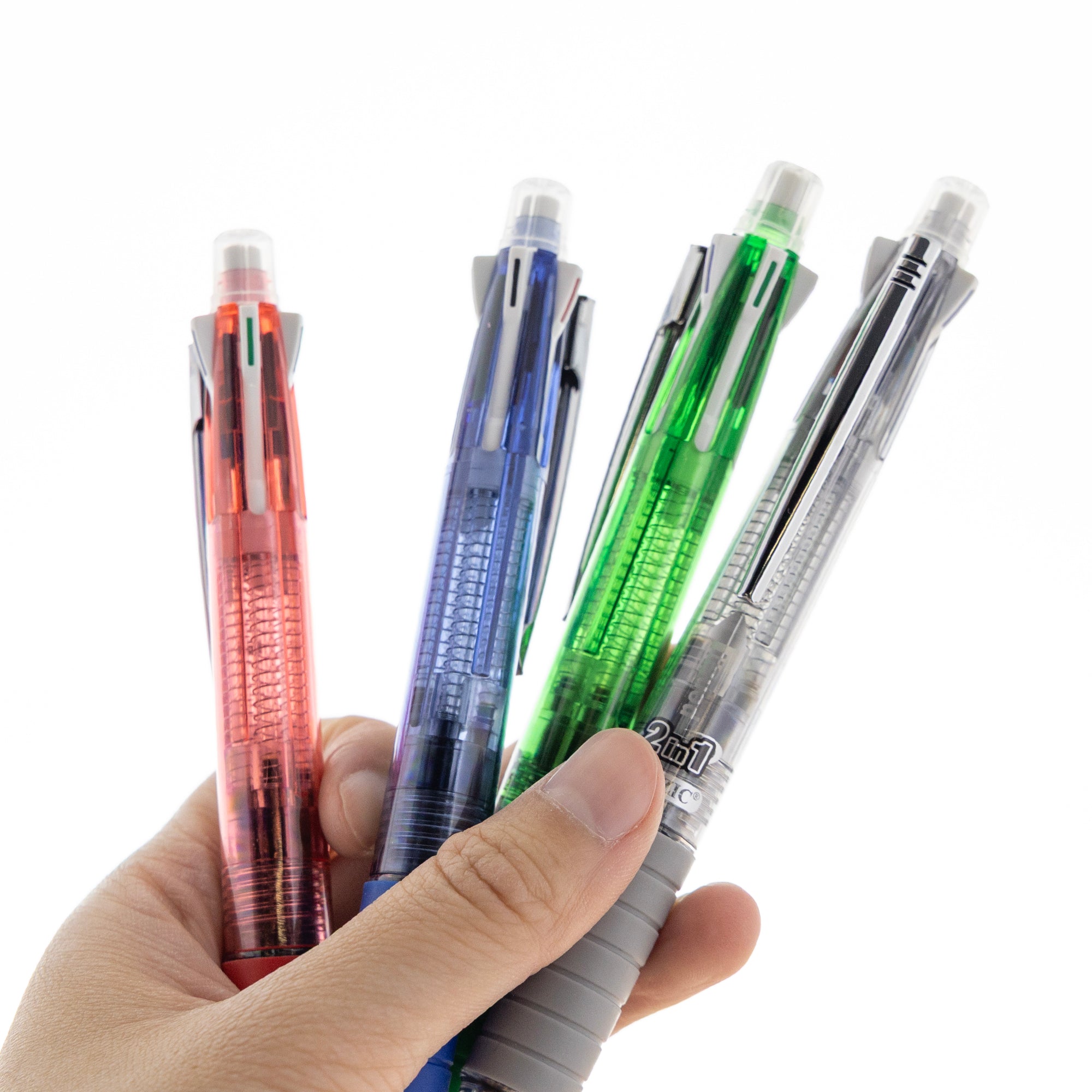 2-In-1 Mechanical Pencil &amp; 4-Color Pen w/ Grip