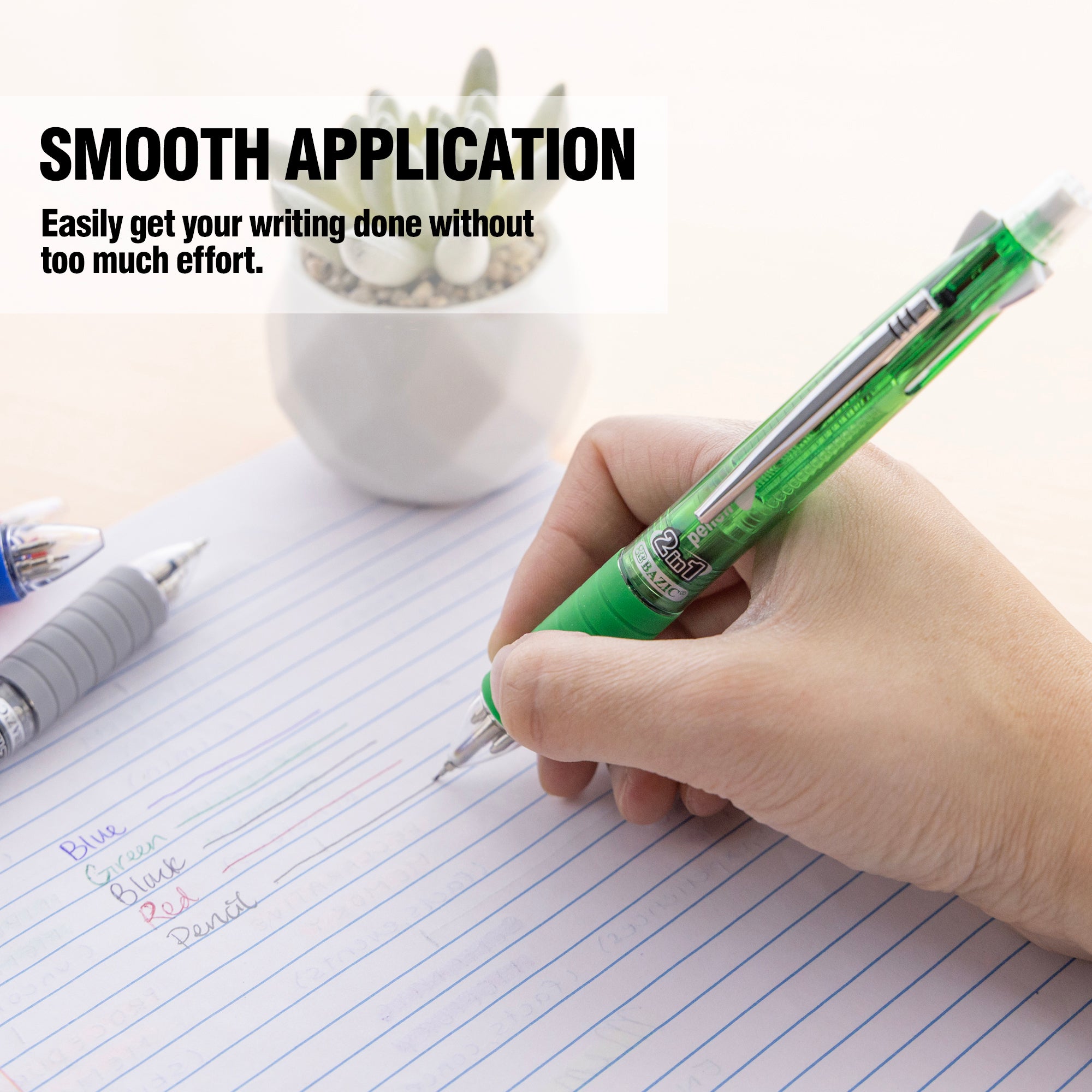2-In-1 Mechanical Pencil &amp; 4-Color Pen w/ Grip