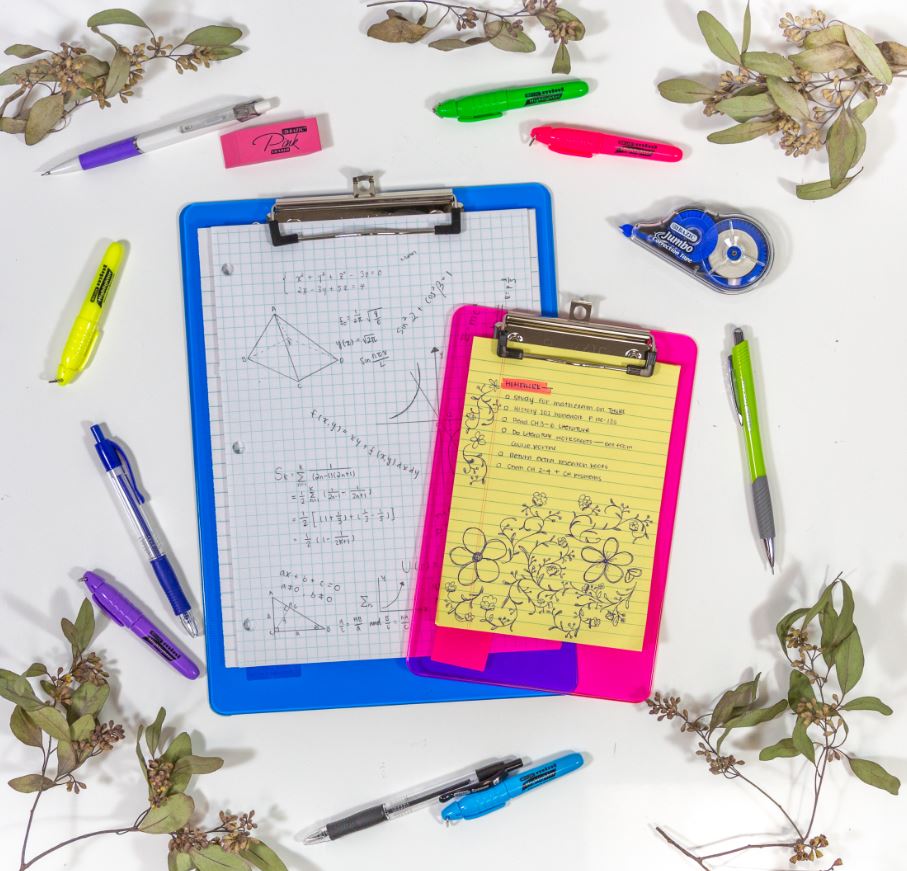 Plastic Clipboard Memo Size w/ Low Profile Clip
