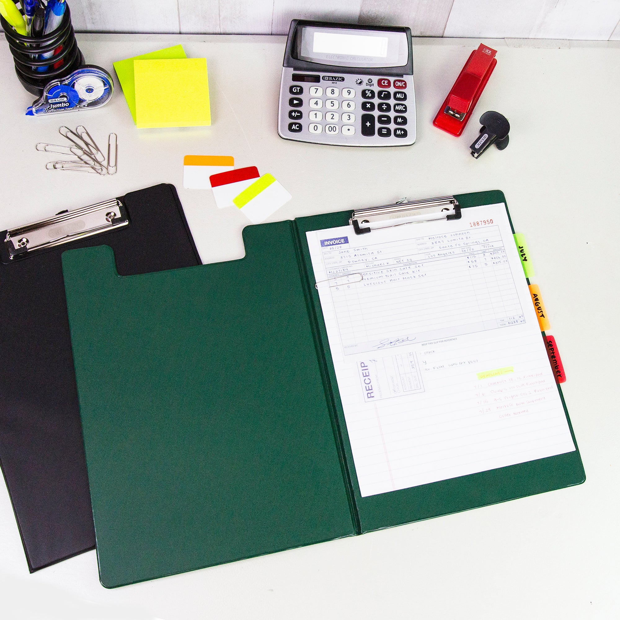PVC Clipboard A4 Size Folder w/ Low Profile Clip