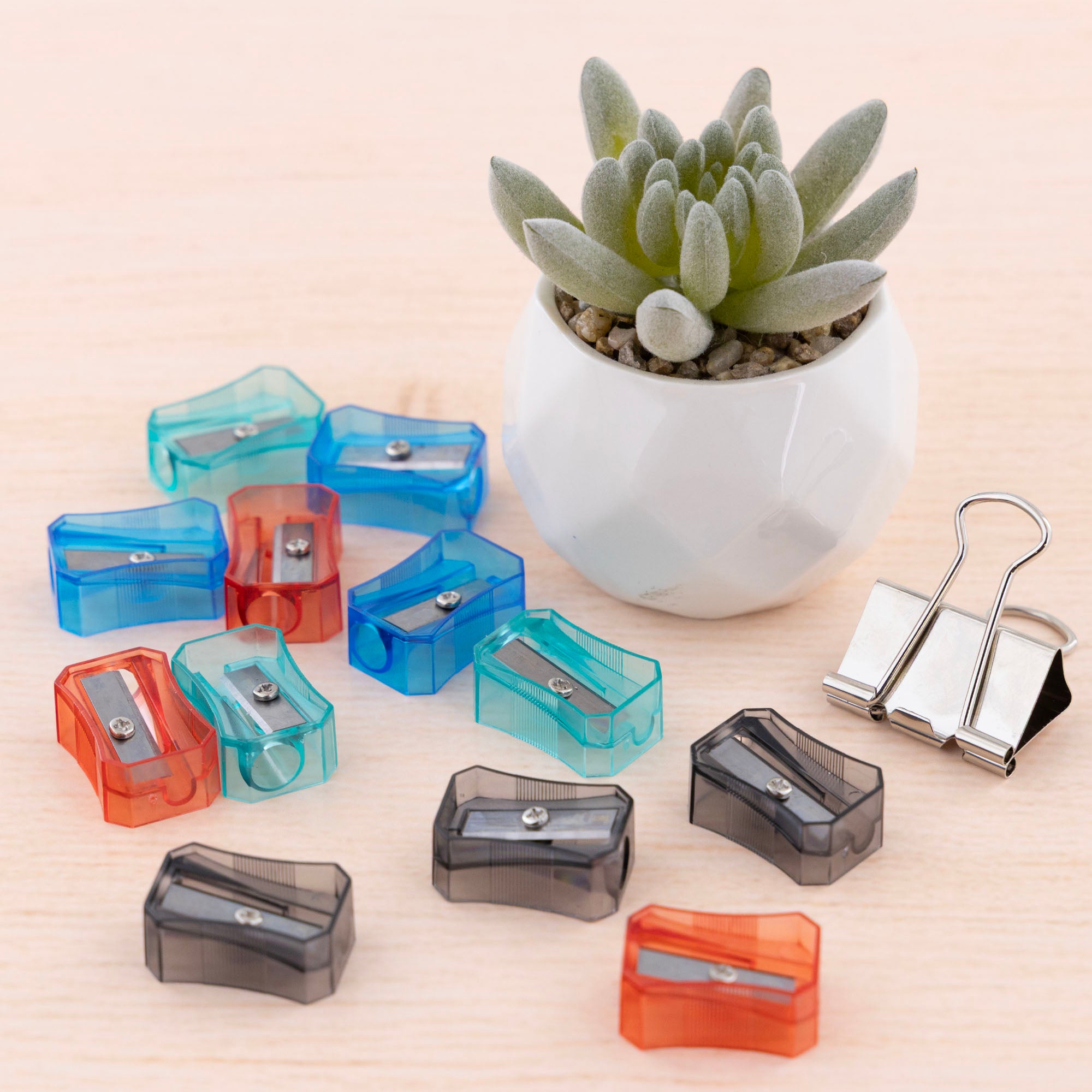 Felix Square Transparent Pencil Sharpener (12/Pack)