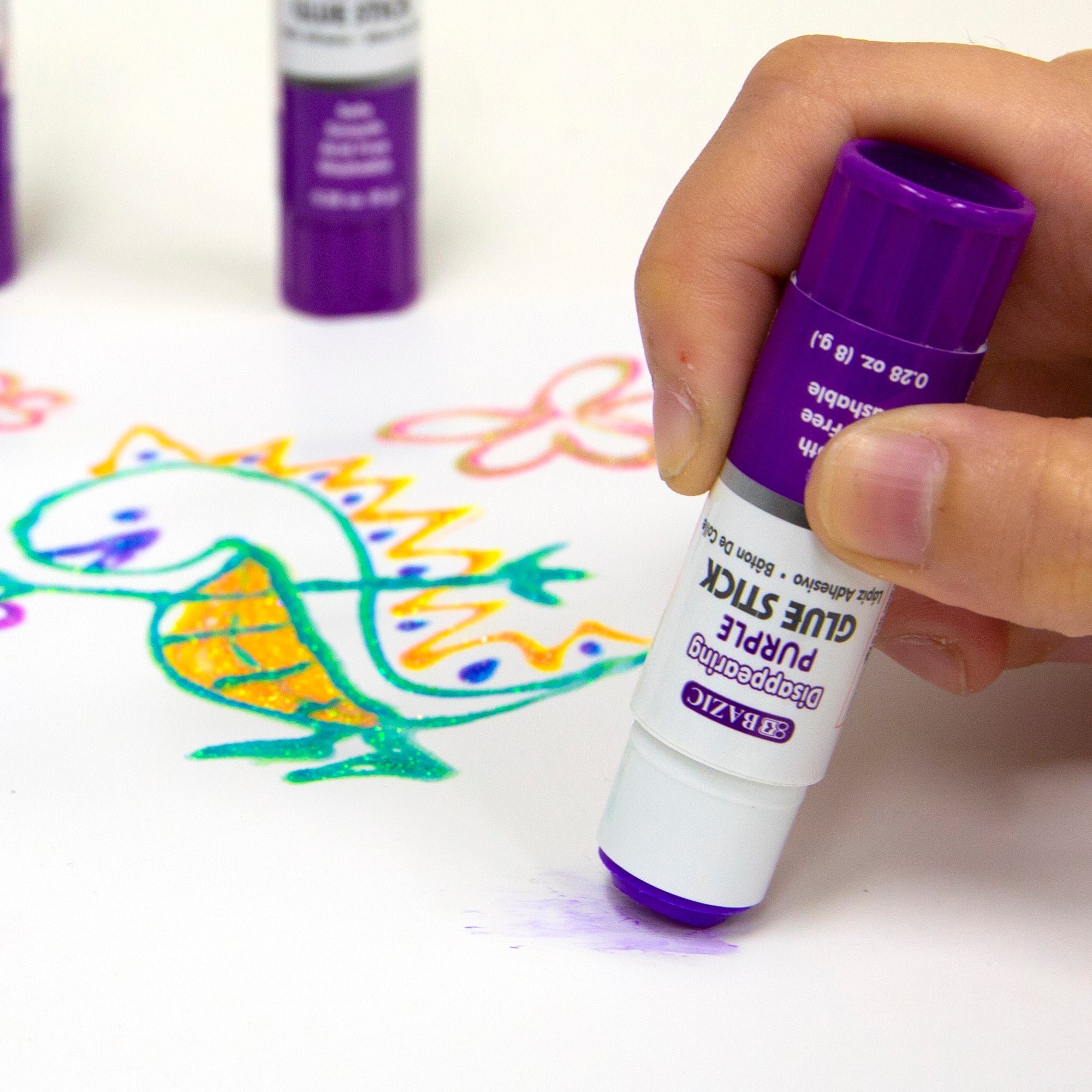 Glue Stick Washable Disappearing Purple 0.7 oz (21g)(2/Pack)