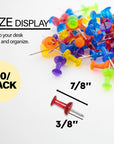 Push Pins Assorted Transparent Color (100/Pack)