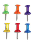 Push Pins Assorted Transparent Color (100/Pack)
