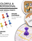 Push Pins Assorted Transparent Color (100/Pack)