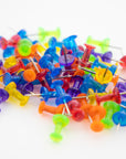 Push Pins Assorted Transparent Color (100/Pack)