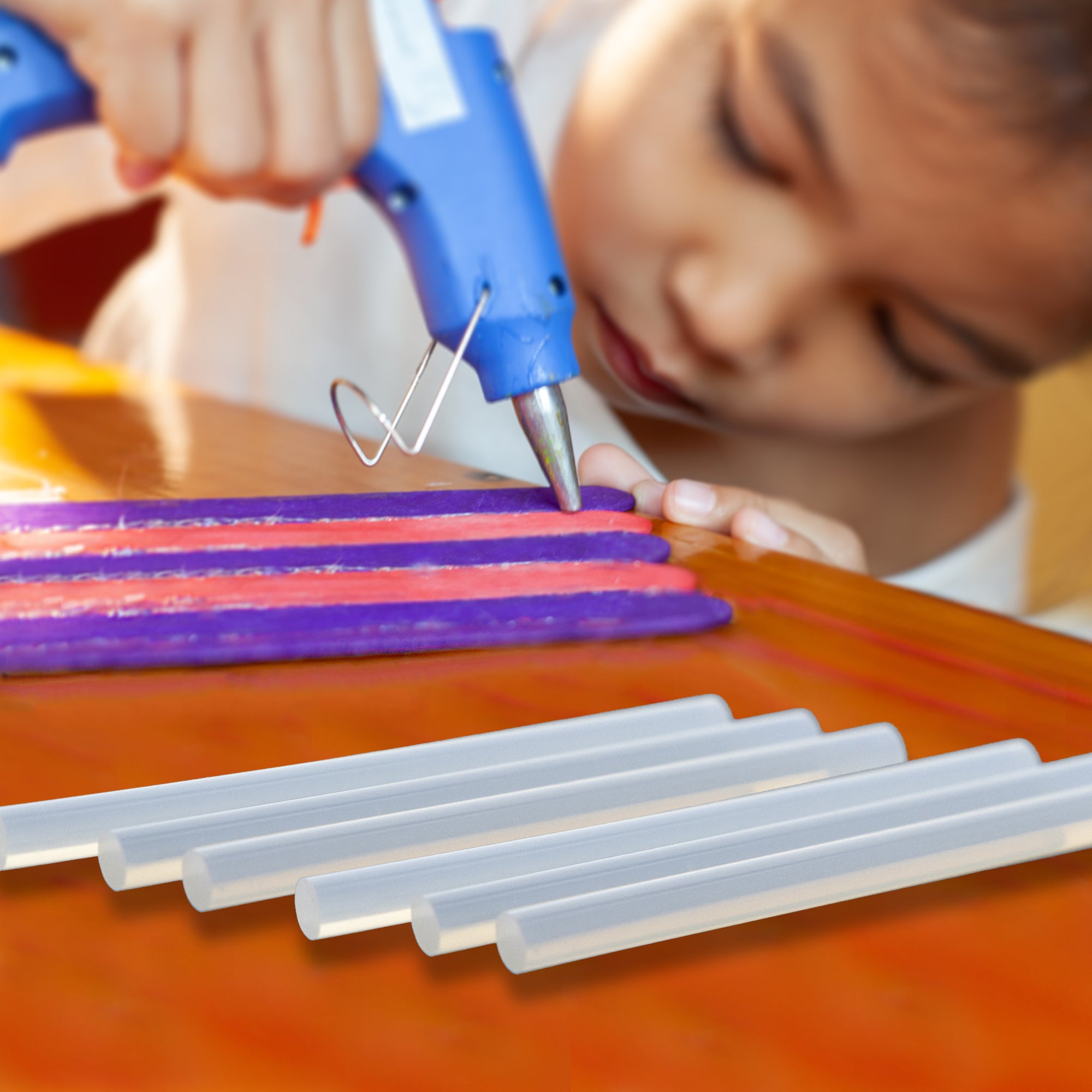 Hot Melt Glue Sticks Dual Temp. Mini Size 3.9&quot; x 0.27&quot; (100/Box)