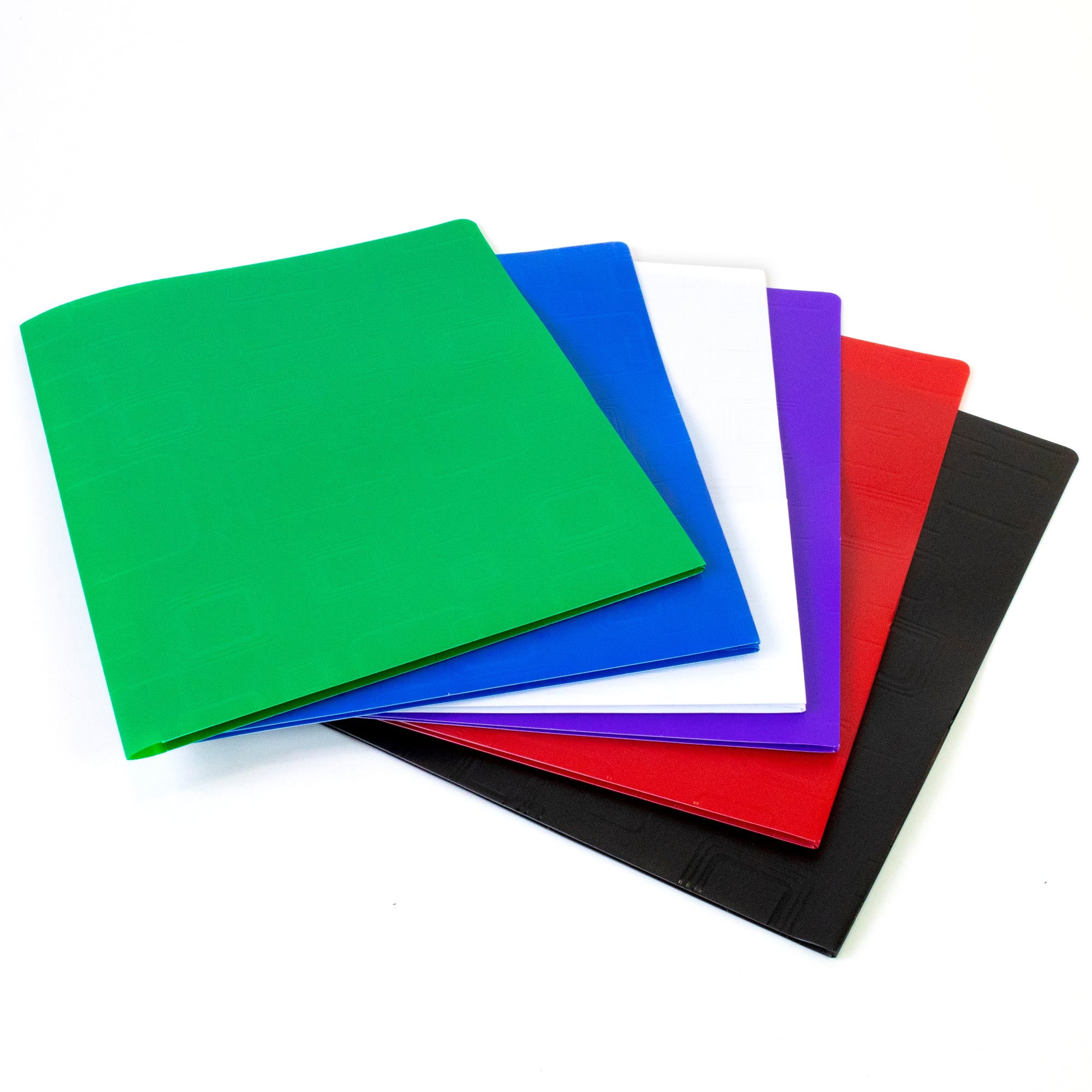 Poly 2-Pockets Portfolio - Cubic Embossed