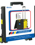Foldable Rolling Cart w/ Lid Cover Yellow 16" X 18" X 15"