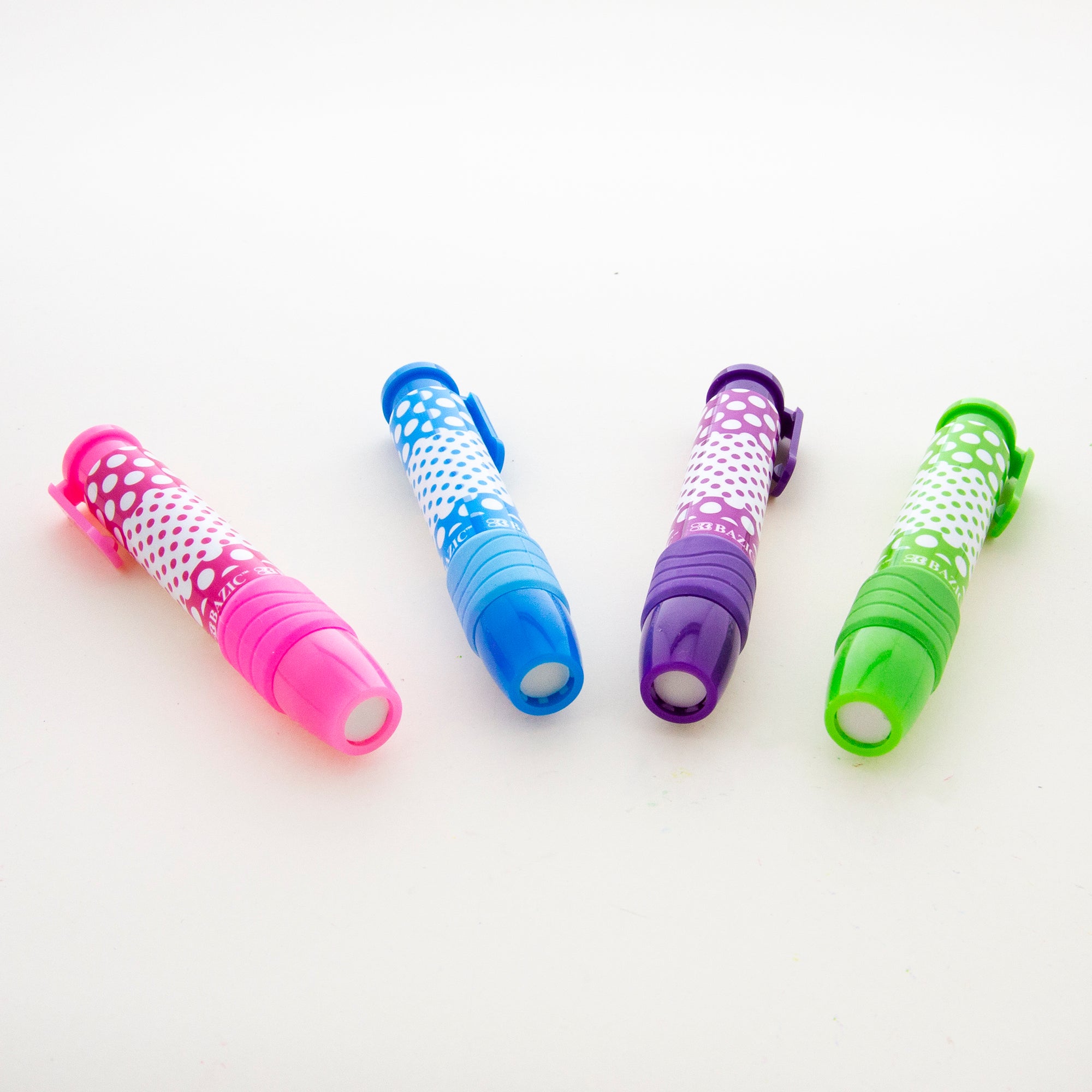 Retractable Dot.ted Stick Erasers (2/Pack)