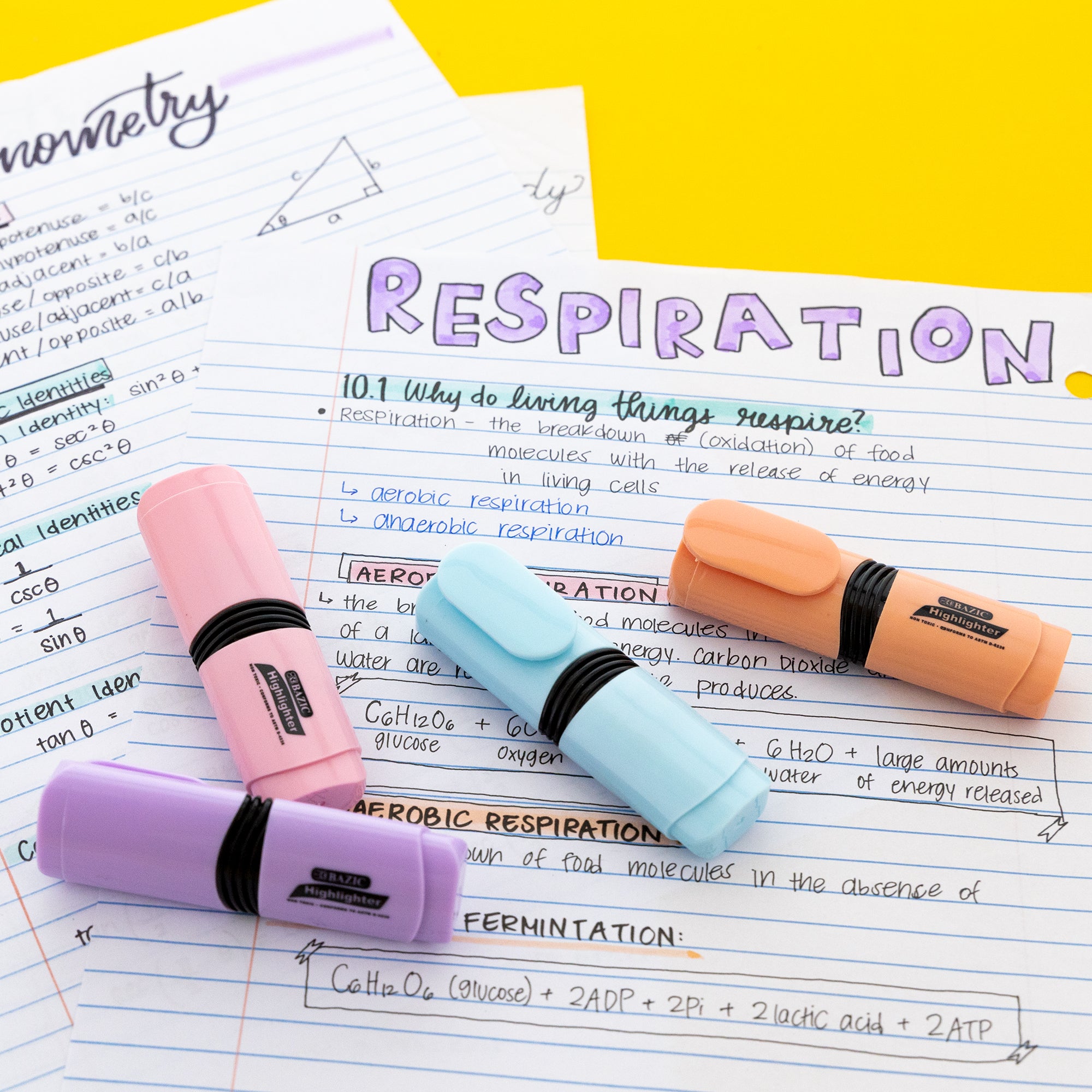 Desk Style Pastel Mini Highlighters (4/Pack)