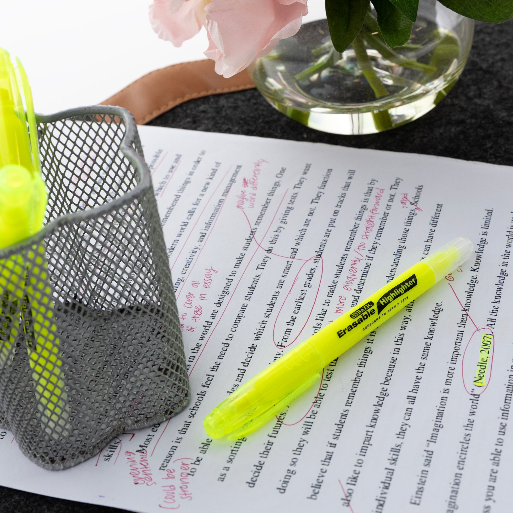Erasable Highlighter Yellow (3/Pack)