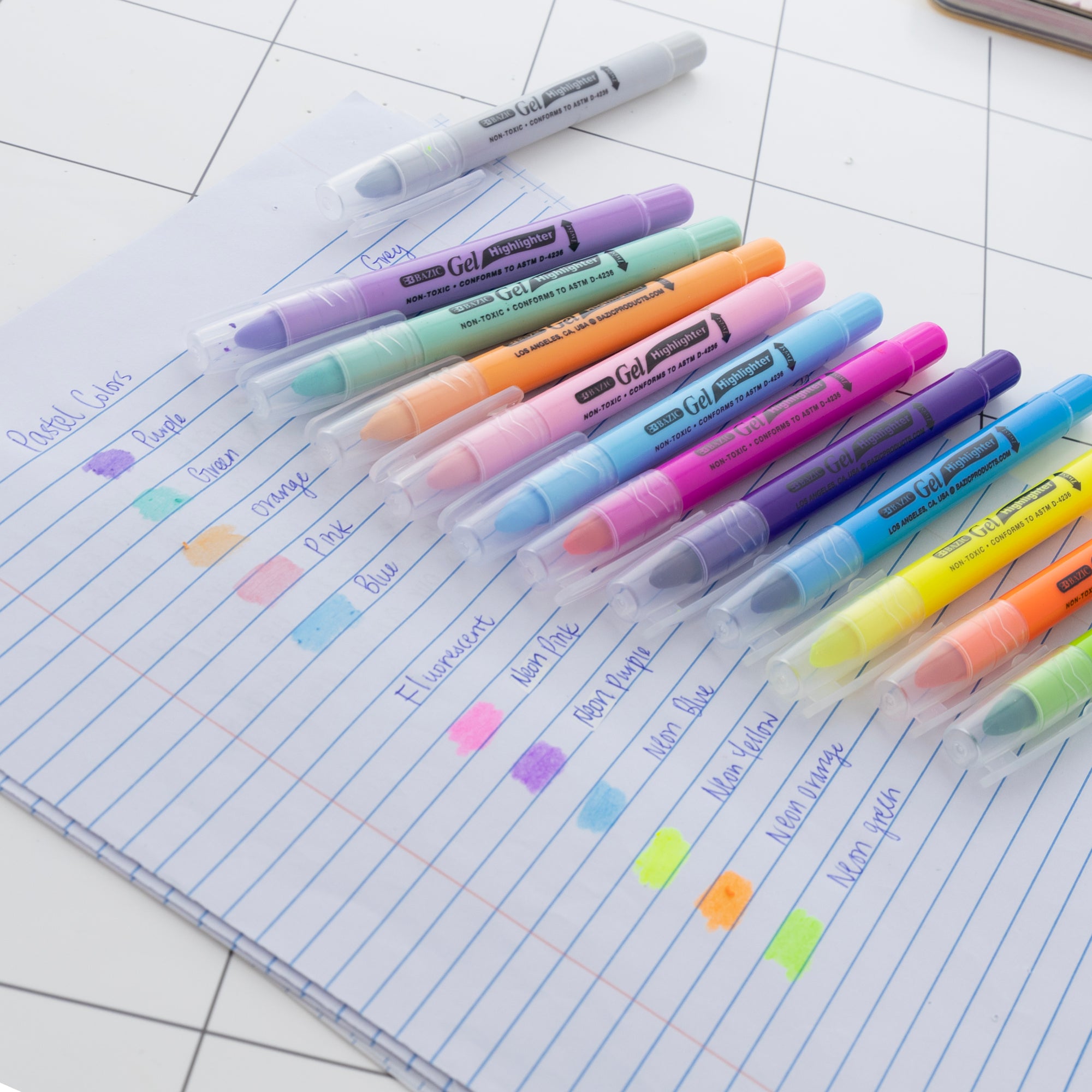 Gel Highlighter 12 Color