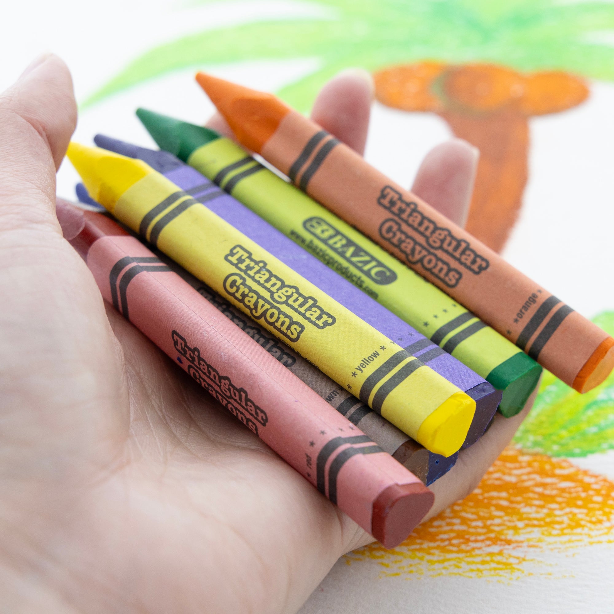 Premium Jumbo Triangle Crayons 8 Color